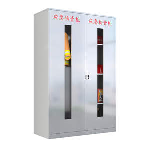 Gabinete de Acero Inoxidable para Incendios TJF-56 de 2 Puertas con Cerradura para Almacenamiento de Equipo de Emergencia en Oficinas - Product Image 3