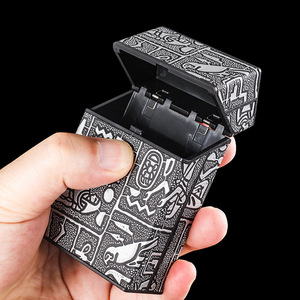 Mode luxe boîtes support étui pour 20 pièces paquet de cigarettes étui en plastique <span class=keywords><strong>Vintage</strong></span> étui à cigarettes paquet pour hommes - Product Image 4