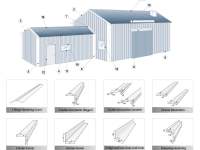 Diseño Profesional, Instalación Rápida, Almacén, Cobertizo de Almacenamiento, Garaje Prefabricado Móvil para Autos, Estructura de Acero