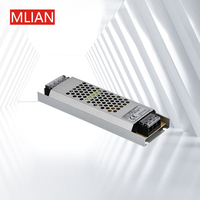 Fuente de alimentación conmutada ultrafina de 60W-500W, 24V/12V, adecuada para la industria, transformador LED de voltaje constante de corriente constante SMPS