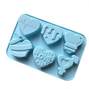 High Quality Silicone 3D Heart Mold for DIY Valentine's Day Chocolate <b>Cake</b> Soap Candle Food Grade Easy <b>Cake</b> OPP Bag Packaging - Product Image 5