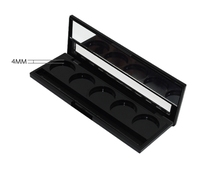 Palette de fards à paupières 5 couleurs noir mat avec miroir |   Boîte de rangement cosmétique de 27 mm pour emballage de maquillage