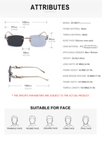 Lunettes de soleil photochromiques anti-lumière bleue UV400 sans monture avec logo personnalisé tête de léopard pour femmes, vente en gros Partagas