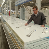 Panneau sandwich en mousse isolante EPS, panneau de toiture pour maison préfabriquée industrielle, panneau pour mur extérieur, matériau de construction d'entrepôt