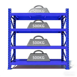 Étagère de rangement empilable en acier laminé à froid à 4 niveaux, de capacité moyenne, réglable, pour entrepôt et <span class=keywords><strong>garage</strong></span> - Product Image 1
