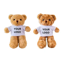 Ours en peluche miniatures personnalisés Songshan Toys pour sublimation sur T-shirt, vente en gros, logo personnalisable, jouets en peluche animaux en peluche
