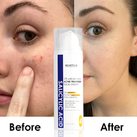 Crème Réductrice de Pores à l'Acide Salicylique Élimine les Points Noirs Lisse la Peau Resserre le Visage Élimine les Grands Pores Produit de Soin Coréen