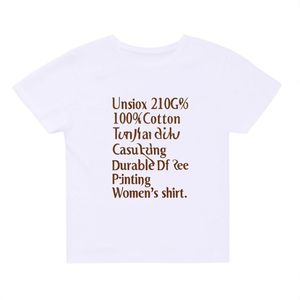 T-Shirt Unisex 210Gsm 100% Cotone, Casual, Traspirante, Resistente, con Stampa DTF, Maglietta da Donna - Product Image 2