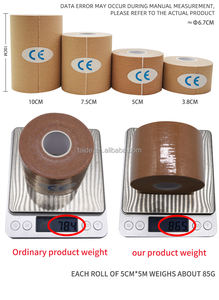 Cinta de muñeca de algodón colorida de 5cm x 5M de ancho, cinta de kinesiología, vendaje elástico para el cuidado de la salud, impermeable, deportes, KT, fábrica de vendaje - Product Image 5