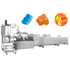 Automatic Gelatin Pectin Soft Candy Making Production Line Gummy Bear Vitamins Machine