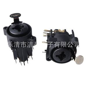 Conector XLR de 6 mm para Montaje en Panel, 6 Pines, Conector de Audio y Video para Teléfono, Negro - Product Image 2