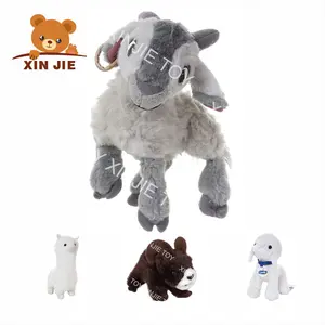 회색 귀여운 염소 동물 봉제 장난감 재미있는 염소 동물 박제 봉제 장난감