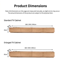 Table TV moderne en bois massif, design antique, style Minorwind, pour salon, étroite, intégrée au sol, couleur noyer