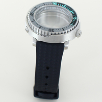 Boîtier de montre de plongée en acier inoxydable de 43,3 mm avec verre saphir pour mouvements NH34/35/36/38, bracelet en caoutchouc respirant, pièces de montre en gros