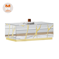 Nouvelle table basse miroir or de luxe chaud pour salon