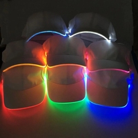 Chapeau de baseball lumineux LED de couleur unie fête de Noël casquette à visière vêtements de plein air accessoire cadeau pour chapeau d'ami
