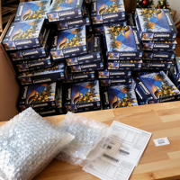 Boîte en papier personnalisée haut de gamme pour puzzle artistique souvenir, jeu familial relaxant, emballage cadeau, boîte avec couvercle et base en papier recyclable