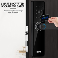 XSDTS F20 Funciona con Tuya, Cerradura Inteligente con Huella Dactilar, Control Remoto WiFi, Seguridad Avanzada, Entrada sin Llave para Hogar Inteligente