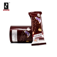 Pochette Doypack personnalisable en BOPP imprimé en gravure rouge foncé en forme de cœur, de qualité alimentaire, recyclable, pour emballage de snacks et crème glacée