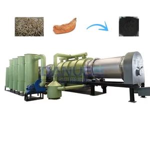 Four rotatif de carbonisation des coques de riz pour la production de charbon de bois - Product Image 1