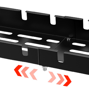 Bureau de service de câble extensible sans perçage Organisateur de câble rétractable 28.5-55 cm pour organisateur de lieu de travail - Product Image 3