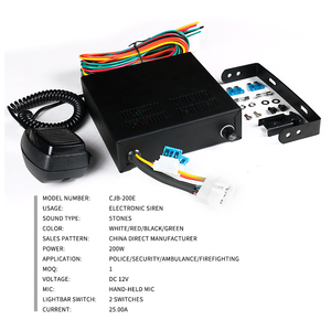 CIGO CJB-200E 200W Acil Durum Siren Kiti ve Araç <span class=keywords><strong>PA</strong></span> Sistemi DC12V 5 Tonlu Mikrofonlu Korna, Acil Durum Araçları Yedek Parçası - Product Image 5