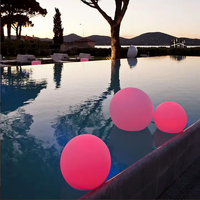 Ballon lumineux LED d'extérieur multicolore avec télécommande Panneau solaire magique Boule gonflable Mini lumières Electronique grand public