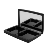 Boîtier vide carré en plastique noir pour fard à paupières, blush monochrome, avec miroir, emballage cosmétique couleur nude - Prix