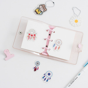 Văn Phòng Phẩm Sáng Tạo Sáng Bóng Trong Suốt PVC Máy Tính Xách Tay Mini 3 Lỗ Loose-Leaf Refillable Binder A7 Máy Tính Xách Tay Tùy Chỉnh LOGO - Product Image 4