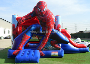Commerciale Spiderman casa di rimbalzo con scivolo per bambini saltellante gioco buttafuori ragno uomo gonfiabile buttafuori castello scivolo - Product Image 3