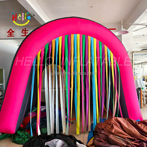 Migliore vendita <span class=keywords><strong>Tunnel</strong></span> gonfiabile colorato <span class=keywords><strong>Tunnel</strong></span> gonfiabile arco gigante pubblicità su misura <span class=keywords><strong>Tunnel</strong></span> arcobaleno gonfiabile con tenda - Product Image 4