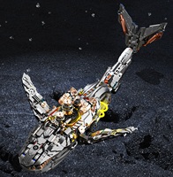 1388 Teile Mechanischer Wal mit Ständer und Licht, Meeresleben MOC Puzzle Bausteine, Zusammengebautes Bausatz Figuren für Kinder Spielzeug 13059