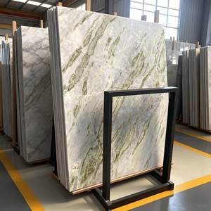 ألواح رخام كاريبي أخضر طبيعي رائجة للجدران الفنية وخزائن الحمام وأسطح المطبخ - Product Image 6