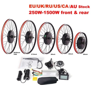 Kit de conversion de vélo électrique 48 V 1000 W/1500 W pour roue avant, moteur de moyeu et roue de vélo électrique 20/24/26/27,5/28/29/700C avec écran LCD, 1000W/48V-16