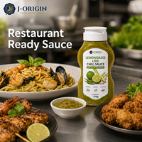 Salsa de Limón y Chile con Hierba Limón, Mezcla Semisólida de 170g, Botella de Condimento para Restaurantes, Venta al por Menor, OEM, Marca Privada, Suministro a Granel