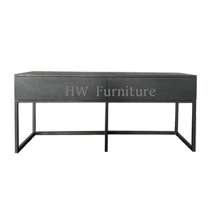 Heywood Modern <strong>Black</strong> Wood <strong>Side</strong> <strong>Cabinet</strong> for Living Room Villa &amp; Hotel Use-Durable Storage Furniture - Product Image 1