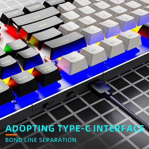 107 Keys Aluminum Gaming Keyboard RGB Backlit Anti-Ghosting <b>PC</b> Computer Wired Red Switch Panel Mechanical Keyboard with Knob - Product Image 4