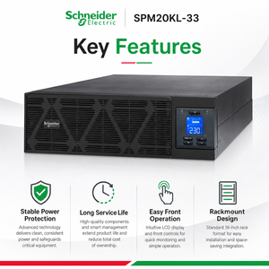 <span class=keywords><strong>UPS</strong></span> en Línea Schneider <span class=keywords><strong>APC</strong></span> SPM20KL-33, 20KVA/20KW, 380V, Sistema de Alimentación Ininterrumpida para Servidor, Fuente de Energía de Emergencia - Product Image 2