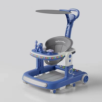 Marche-bébé pliable en plastique pour nouveau-né, modèle personnalisé, nouveau modèle, avec musique, 4 en 1, avec roues et siège
