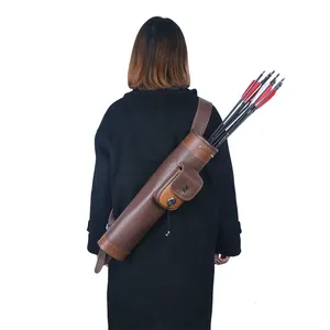양궁 조정 가능한 화살 케이스 어깨 매달려 촬영 백 스트랩 휴대용 화살 가방