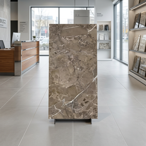 Venice Brown 600x1200mm Glossy Polished Porcelain Wall Floor Tiles Marble Look 8.5mm - Product Image 2