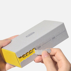 Caja de papel corrugado con autosellado biodegradable y reciclable de diseño personalizado, caja de envío de embalaje de tira de rasgado con cremallera - Product Image 1