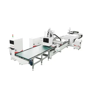 Machine de fabrication CNC, appareil pour travailler le bois, avec ligne rotative pour portes et armoires de cuisine