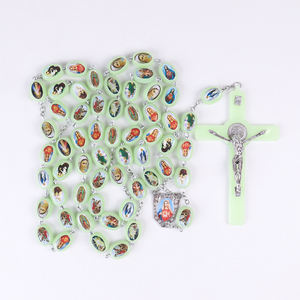 <span class=keywords><strong>Chapelet</strong></span> mural <span class=keywords><strong>lumineux</strong></span> avec images de saints religieux, perles, articles religieux catholiques chrétiens, grande décoration murale, Rosarios - Product Image 1