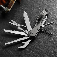 Couteau de poche multifonction en acier inoxydable Bochen pour le camping et la chasse en plein air, 11 fonctions, couteau multifonctionnel, personnalisable OEM