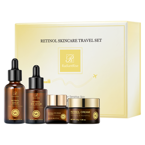 Private Label Custom OEM Astaxanthin Retinol Anti-Falten Straffende Feuchtigkeitsspendende 4-teilige Hautpflegeset für Damen Schönheit Großhandel - Product Image 2