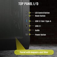 Boîtier PC Gaming Mid-Tower à Flux d'Air Élevé pour Cartes Mères ATX/mATX, Panneau Frontal en Acier, 12 Ventilateurs ARGB PWM, Radiateur 360mm Préinstallé