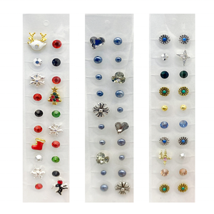 Sementes Auriculares de Cristal para Terapia Auricular, Joias de Cristal e Pedra Preciosa, Sementes Auriculares de Acupuntura, Adesivo Auricular com Elementos de Pérola, Lua, Margarida e Animais - Product Image 2