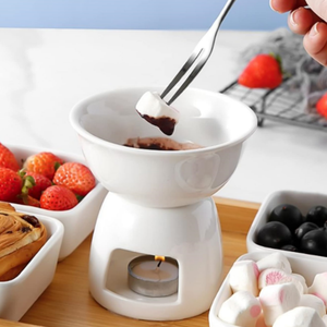 Ensemble de <span class=keywords><strong>fondue</strong></span> au chocolat en céramique, compatible lave-vaisselle et micro-ondes, avec fourchettes, pour crème glacée, fromage fondu, brûleurs et <span class=keywords><strong>fondue</strong></span> chinoise - Vente chaude - Product Image 6