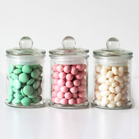 Grand pot de conservation en verre transparent avec couvercle à bouton en verre pour biscuits, farine, bonbons, aliments secs
